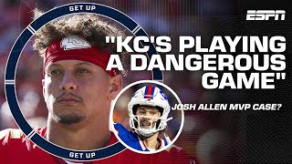 FULL REACTION to ChiefsBills 🤯 JOSH ALLEN OR SUPERMAN  Rex Ryan  Get Up [upl. by Chad]