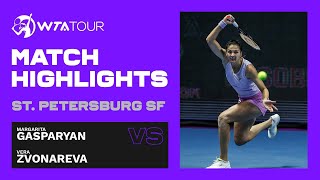 Margarita Gasparyan vs Vera Zvonareva  2021 St Petersburg Semifinals  WTA Match Highlights [upl. by Di]