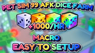 OP 1000HR AFK DICE FARM IN PET SIMULATOR 99 ROBLOX [upl. by Eegnat]