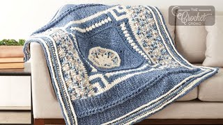 Crochet Bernat Mystery Blanket Pattern Full Tutorial  EASY  The Crochet Crowd [upl. by Aihseya336]