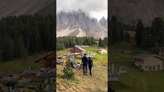 Geisler Alm Dolomites Italy 🇮🇹 otaly short travel couple [upl. by Ahsitniuq136]