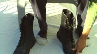 Rothco GI Type Combat Boots 6R Military Uniform Supply Unboxing Review [upl. by Aztinay868]