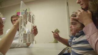 Boy with lockedin syndrome learns to communicate with his eyes [upl. by Adnuahs]