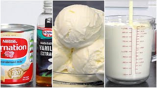 Vanilla Ice Cream 3 Ingredients No Machine  Easy Homemade Vanilla Ice Cream Recipe  shorts [upl. by Eirrod]