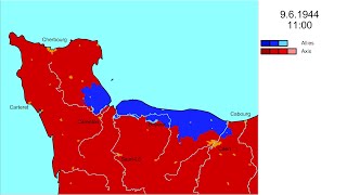 WWII Western Front Every Hour  1 June 1944 [upl. by Ellora275]