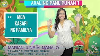 ARALING PANLIPUNAN 1 Quarter 2Module 1 MGA KASAPI SA PAMILYA [upl. by Alac]