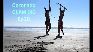 Dig amp Cook Mission Pismo Clams on Coronado Beach San Diego Ep30 [upl. by Ecnarretal246]