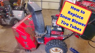 How to Replace Snow Blower tire tubes [upl. by Harness]