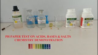 PH PAPER TEST ON ACIDS BASES amp SALTS  GRADE 10 BOARD PRACTICAL  CHEMISTRY DEMONSTRATION [upl. by Iveson]