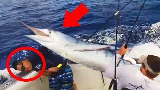 10 SCARY Fishing Videos Caught On Camera [upl. by Ahseiym]