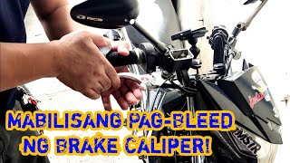 paano magbleed ng brake caliper Raider R150 fi [upl. by Rox728]