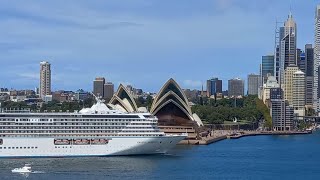 Crystal Serenity arrives at Circular Quay Sydney on the 16th of March 2024 [upl. by Bond]