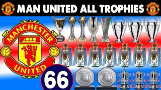 MANCHESTER UNITED ALL TROPHIES • LIST OF MANCHESTER UNITED WON ALL TITLES BY EVERY YEAR [upl. by Ateerys207]