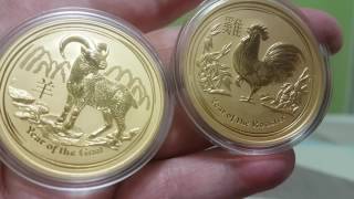 2 OZ OUNCES Gold perth mint australia lunar Goat 2015 coin Review FIRST ON YOUTUBE [upl. by Saalocin982]