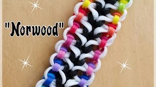 quotNorwoodquot Rainbow Loom BraceletHow To Tutorial [upl. by Favrot]