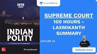 L42 Supreme Court  100 Hours  Laxmikanth Summary  UPSC CSEIAS 2020  Sidharth Arora [upl. by Yeniffit967]