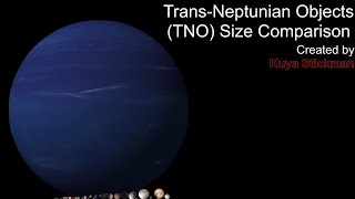 TransNeptunian Objects TNO Size Comparison [upl. by Andryc584]