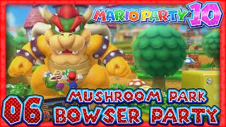 Mario Party 10 Part 06  Bowser Party Mushroom Park 5 Player [upl. by Nilatak]