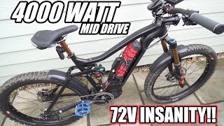 THIS 4000W MID DRIVE EBIKE IS INSANE  BAFANG ULTRA HIGH POWER TESTS [upl. by Ecnarrot]