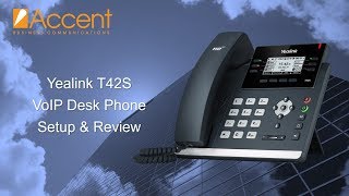 Yealink T42S Setup  VoIP Phone Review amp Config [upl. by Enomas217]