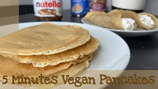 5 Minutes Vegan Pancake [upl. by Furnary]