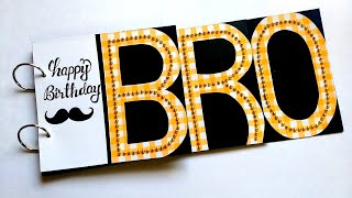 Birthday card for BROTHER  Handmade Birthday Card Idea  Tutorial [upl. by Dihahs]