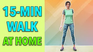 15Minute Walk At Home  Simple Workout [upl. by Gebelein]