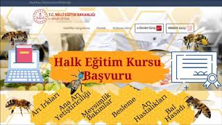 Halk Eğitim Kursuna Nasıl Başvuru YapılırEYaygınArıcılık Kursu [upl. by Edlyn]