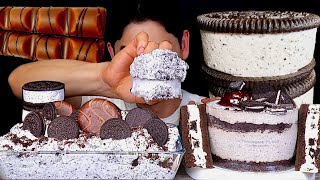 ASMR 오레오크림 쿠키앤크림 파티⚫️오레오케이크 오레오 아이스크림 먹방 Oreo Cookie amp Cream Oreo Cake Oreo Ice Cream MuKBang [upl. by Auqenes]