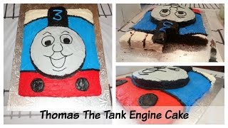 Easy Thomas The Tank Engine Birthday Cake Tutorial  DIY [upl. by Itnahs919]