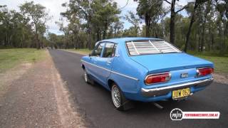 1978 Datsun 120Y 0100kmh amp engine sound [upl. by Ahsirt]