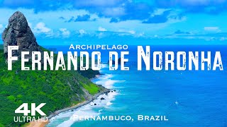 FERNANDO DE NORONHA 🇧🇷 Drone Aerial 4K  Pernambuco Brazil Brasil [upl. by Martie]