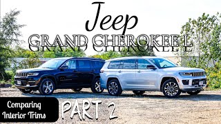 New Jeep Grand Cherokee L Interior Trim Differences Limited Overland Summit [upl. by Annig]