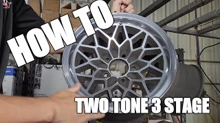 How to powder coat wheels two colors with three stages [upl. by Cherian]