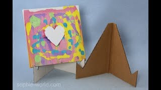 How to Make an Easel from Recycled Cardboard  Sophies World [upl. by Anitsenre]