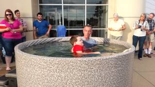 Simple church Baptisms 72013 [upl. by Ayotan]