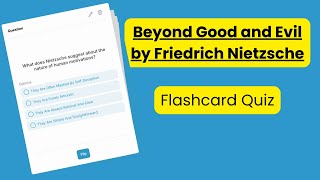 Beyond Good and Evil by Friedrich Nietzsche  Flashcards [upl. by Etteb]