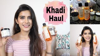 KHADI Haul amp ReviewVol 2  ShampooFacewashHair mask Affordable amp Natural Products [upl. by Gausman]