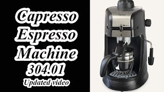 Capresso Steam Pro Espresso machine updated review and operation [upl. by Amsirac]