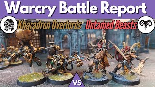 Kharadron Overlords vs Untamed beasts  Warcry Battle Report [upl. by Annayd]