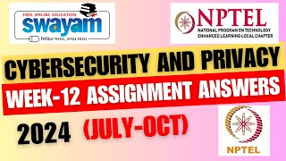 The NPTEL Week12 Assignment Answers Hack You Wont Regret in 2024 [upl. by Enylekcaj757]