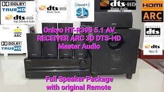 Onkyo HTR390 51CHANNEL HOME CINEMA RECEIVER HDMI ARC DTSHD Master Audio 3D Support low budget [upl. by Moreta649]