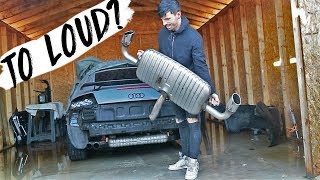 FITTING NEW EXHAUST  AUDI TT MK2 [upl. by Sterner]