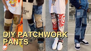 DIY Patchwork Pants EASY [upl. by Keverian]