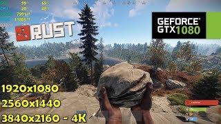 GTX 1080  RUST  1080p 1440p amp 4K  Ultra Settings [upl. by Zadoc918]