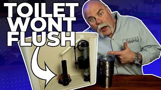 Toilet Wont Flush Water Stays in Bowl  DIY Plumbing Repair [upl. by Efren]