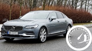 Volvo S90 D5 AWD acceleration 0100 kmh 0200  1001cars [upl. by Kaenel]