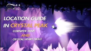 Hollow Knight  Crystal Peak Location Guide MapCornifer and Crystal HeartSkill [upl. by Aveer995]