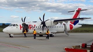 ATR 42500 Airline Hop  Preflight and Takeoff [upl. by Stauffer624]