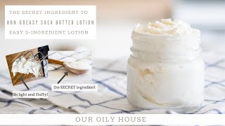 The Easiest Shea Butter Lotion Recipe  ONLY 3INGREDIENTS [upl. by Edla]